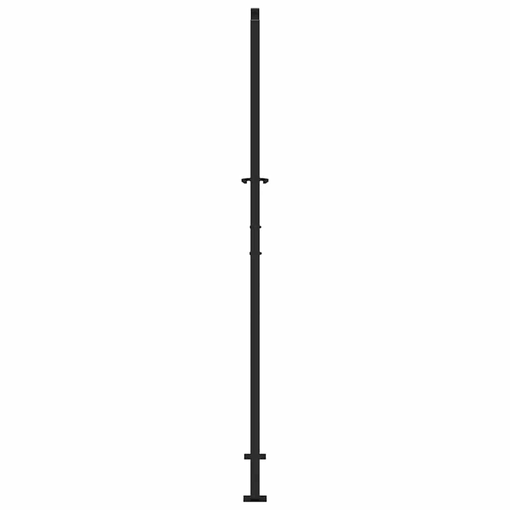 Gartentor Schwarz 105x205 cm Stahl Blatt-Design