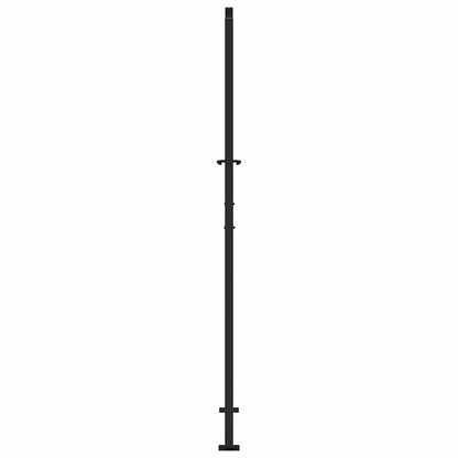 Gartentor Schwarz 105x205 cm Stahl Blatt-Design