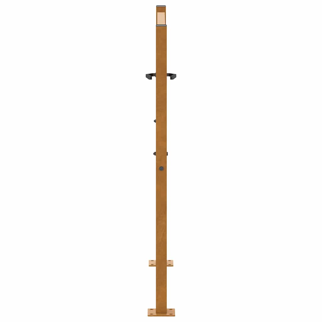 Gartentor 105 x 105 cm Wetterfester Stahl Blattdesign