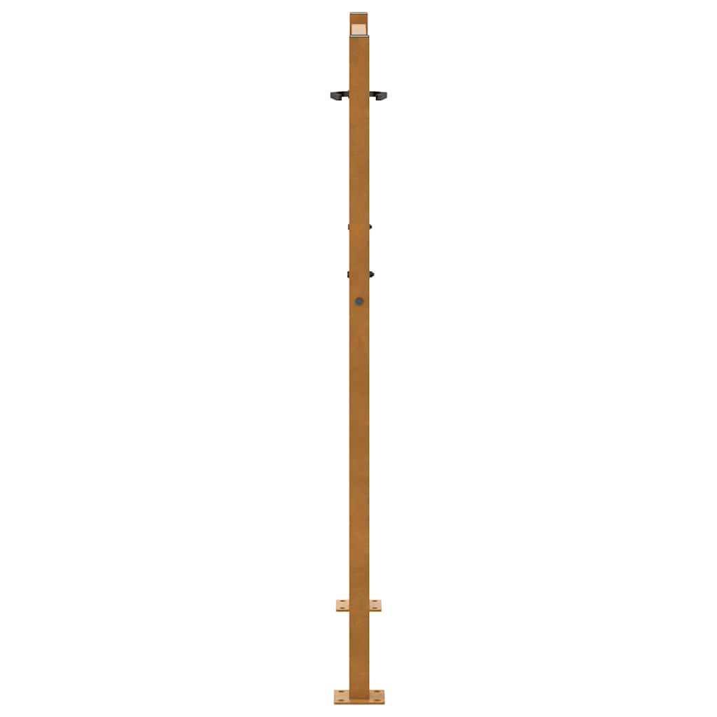 Gartentor 105x130 cm Wetterfester Stahl Blatt-Design