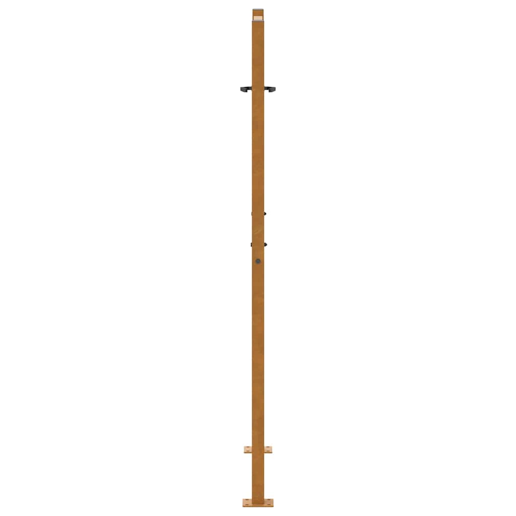 Gartentor 105x155 cm Wetterfester Stahl Blatt-Design
