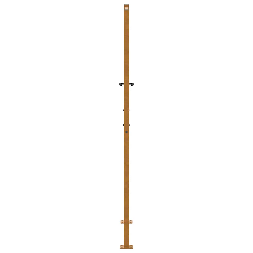 Gartentor 105x180 cm Wetterfester Stahl Blatt-Design