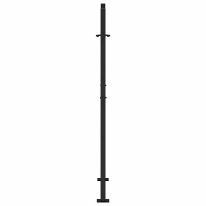 Gartentor Schwarz 105x155 cm Stahl Wellen-Design
