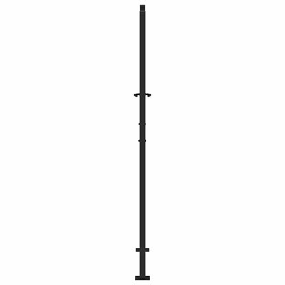 Gartentor Schwarz 105x180 cm Stahl Wellen-Design