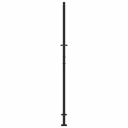 Gartentor Schwarz 105x205 cm Stahl Wellen-Design