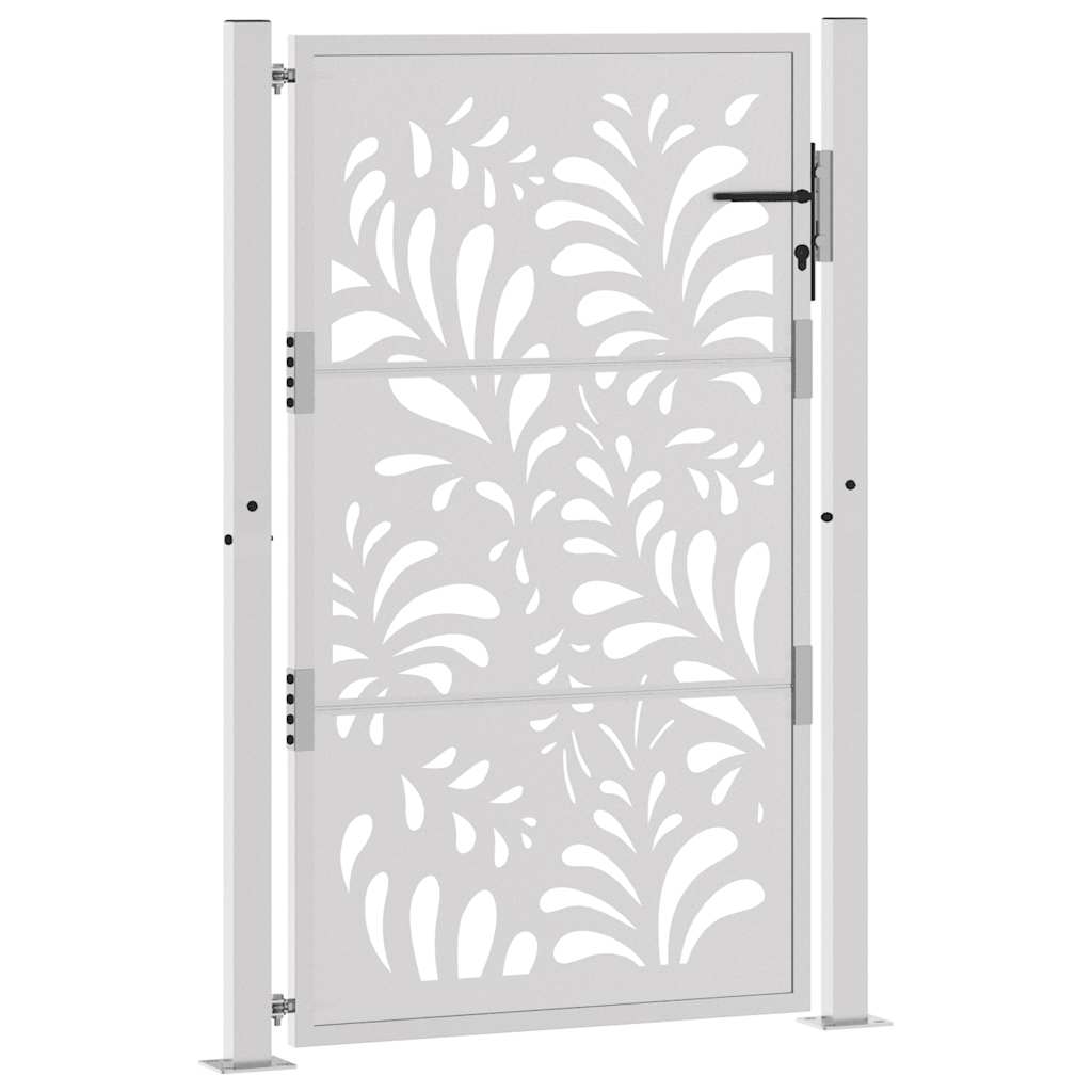 Gartentor 105x155 cm Wetterfester Stahl Wellen-Design