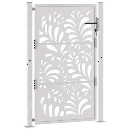 Gartentor 105x155 cm Wetterfester Stahl Wellen-Design