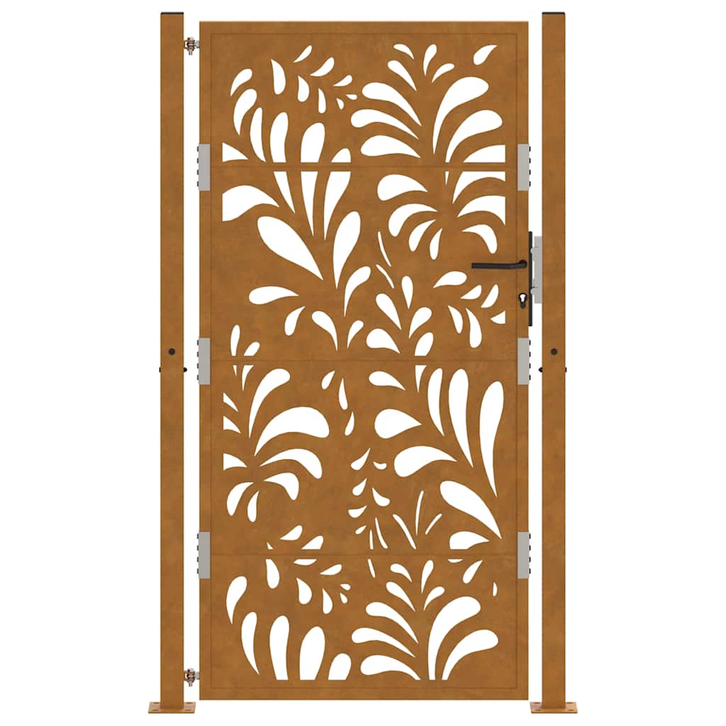 Gartentor 105x180 cm Wetterfester Stahl Wellen-Design