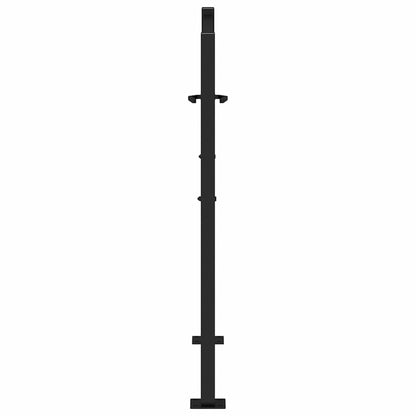 Gartentor Schwarz 105x106 cm Stahl Spurendesign