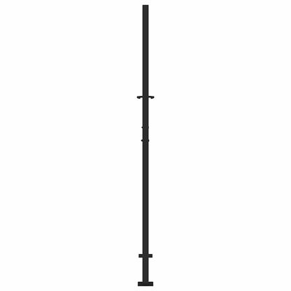 Gartentor Schwarz 105x180 cm Stahl Spurendesign