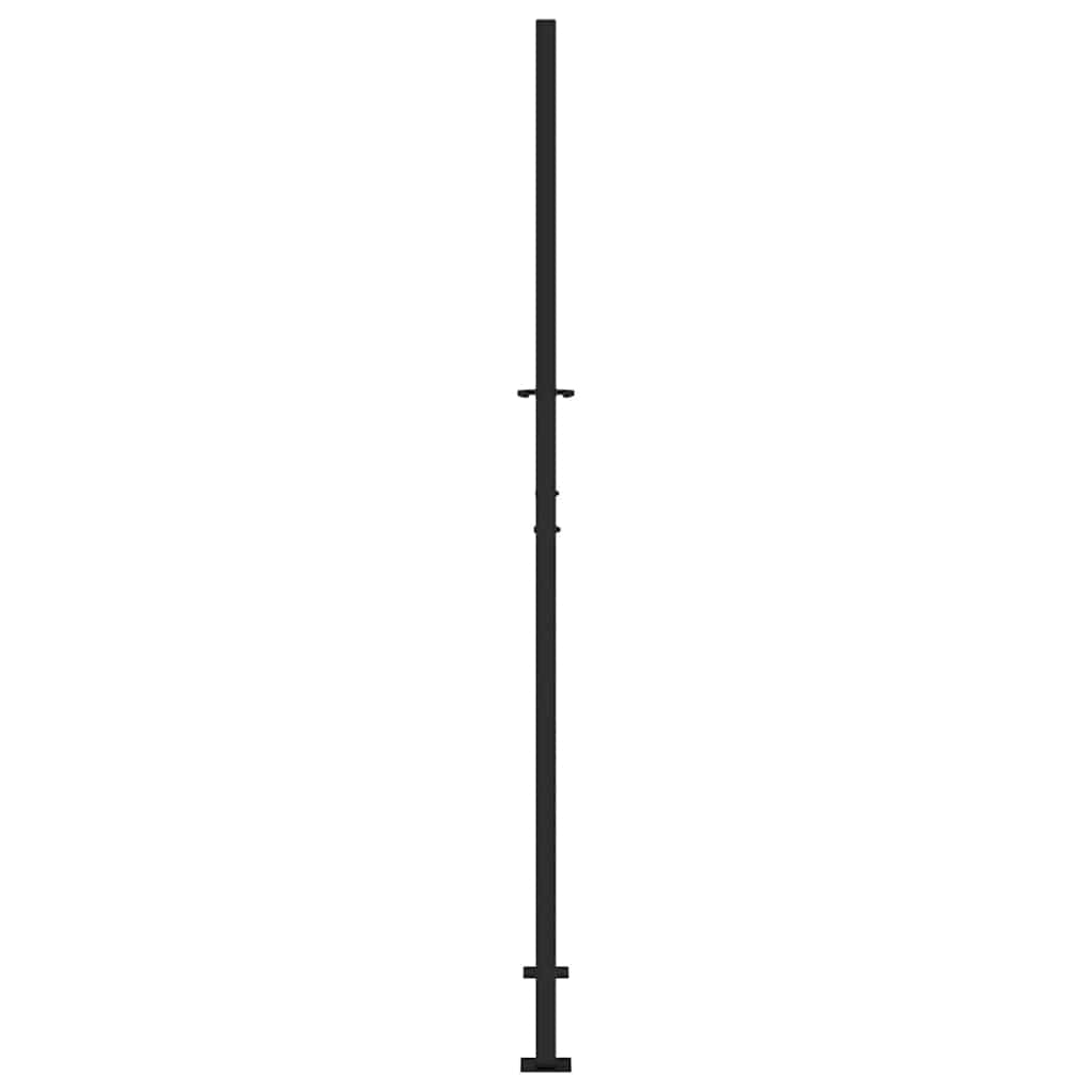 Gartentor Schwarz 105x205 cm Stahl Spurendesign