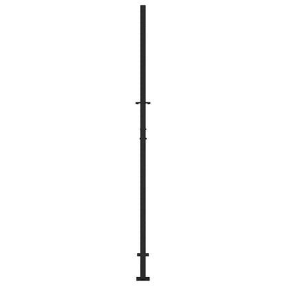 Gartentor Schwarz 105x205 cm Stahl Spurendesign