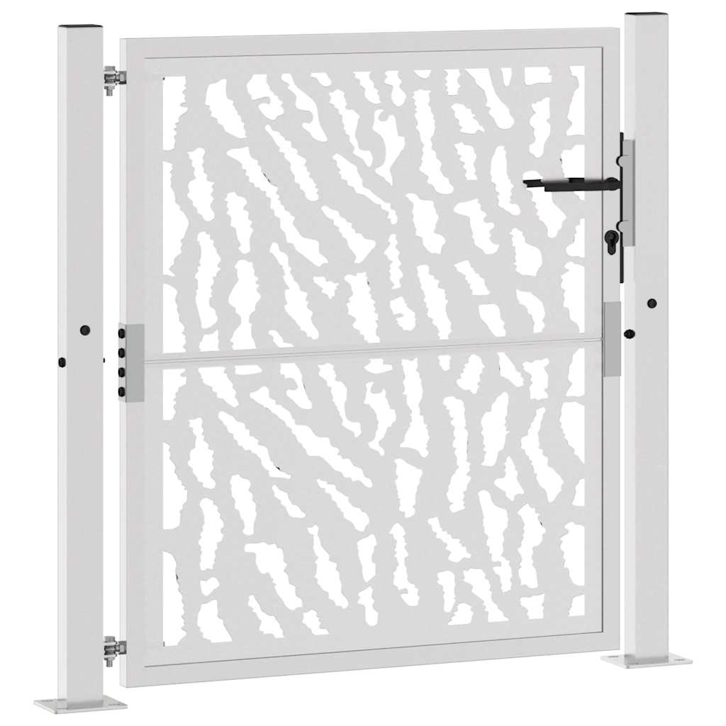 Gartentor 105 x 105 cm Verwitterungsstahl Trace-Design