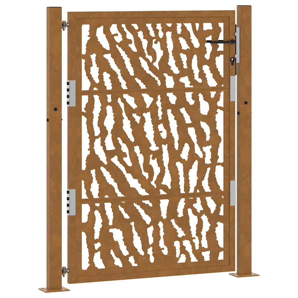 Gartentor 105x130 cm Wetterfester Stahl Spurendesign