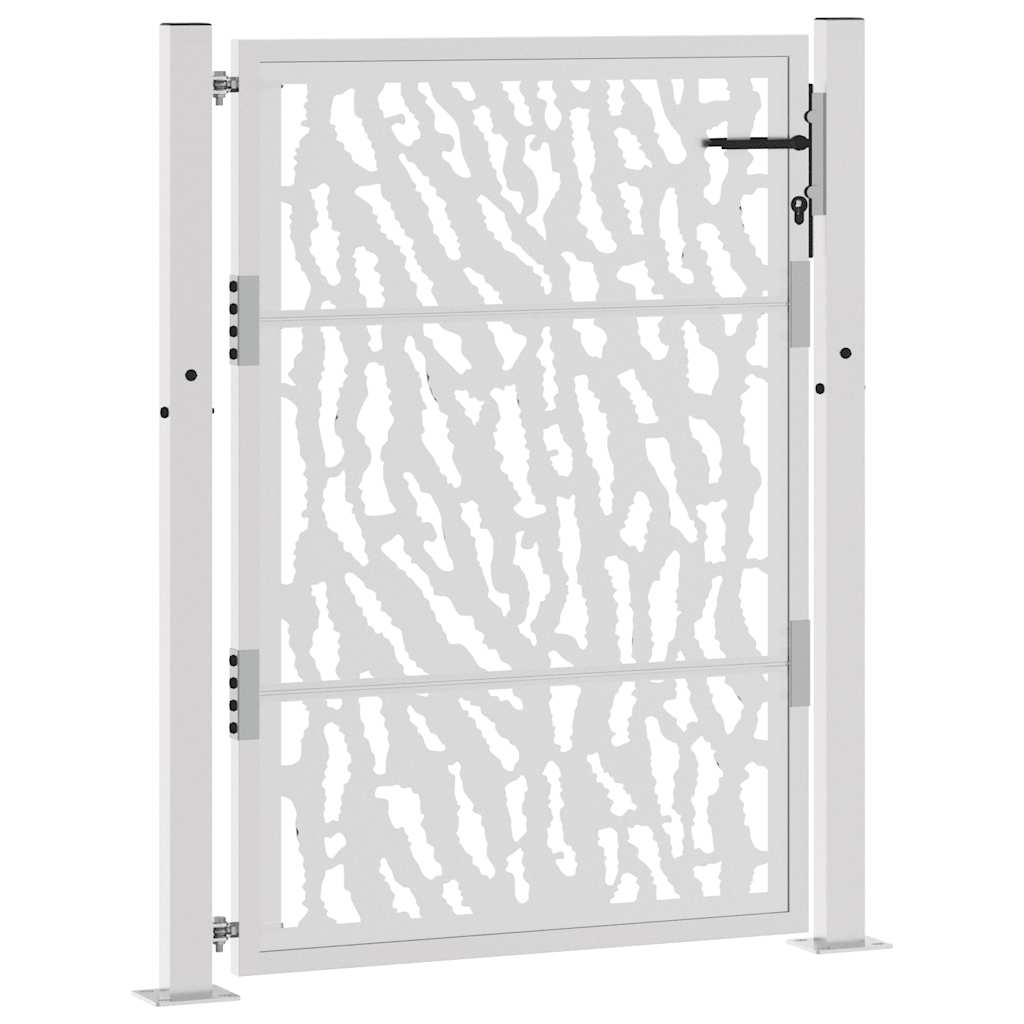 Gartentor 105x130 cm Wetterfester Stahl Spurendesign
