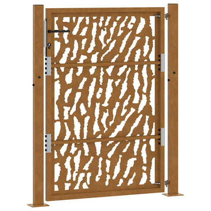 Gartentor 105x130 cm Wetterfester Stahl Spurendesign