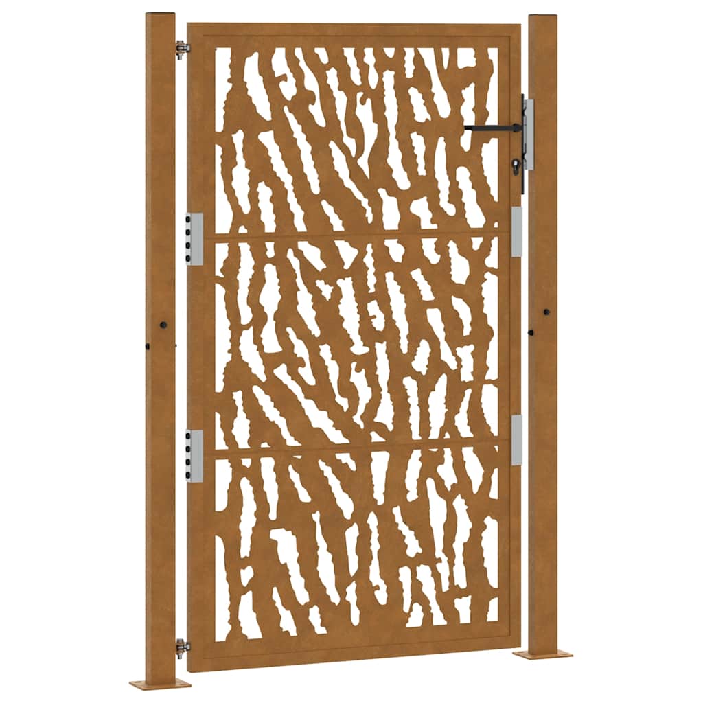 Gartentor 105x155 cm Wetterfester Stahl Spurendesign