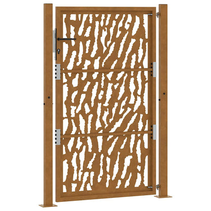 Gartentor 105x155 cm Wetterfester Stahl Spurendesign