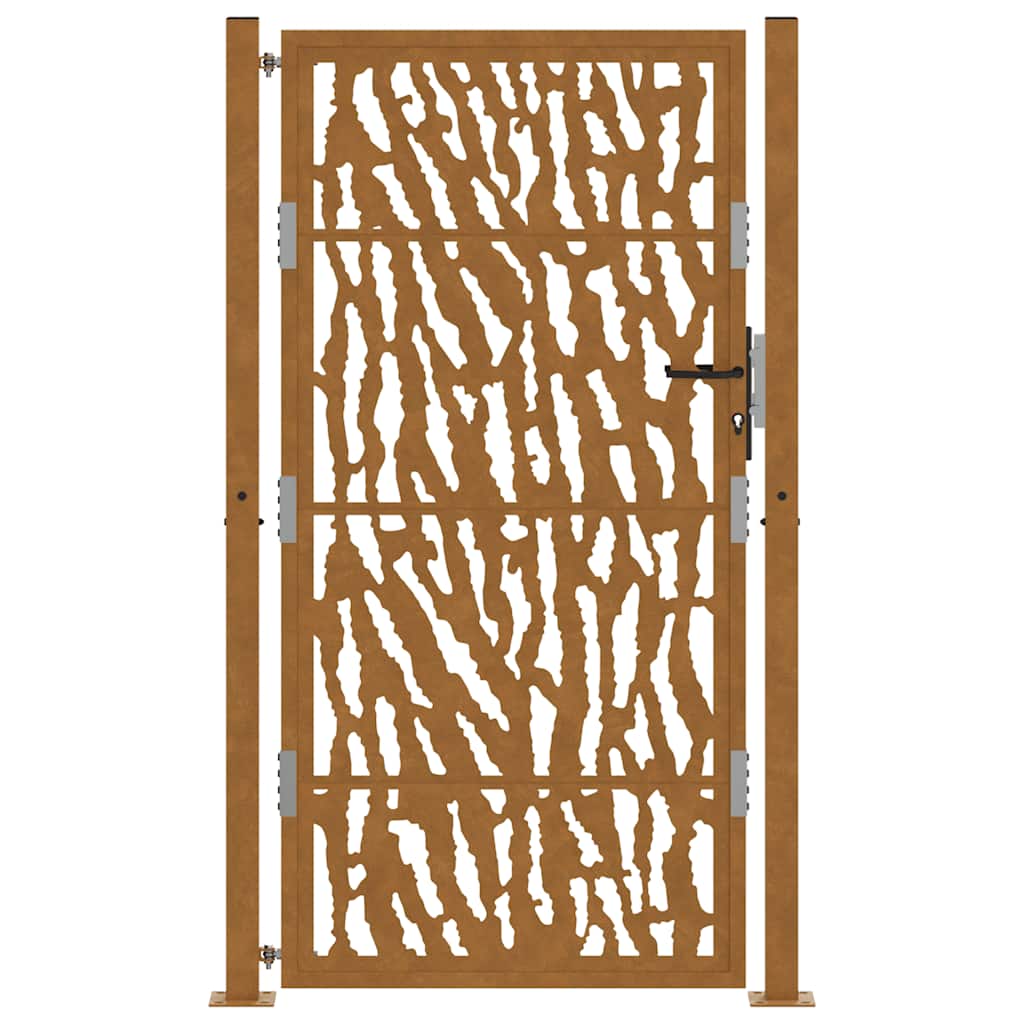 Gartentor 105x180 cm Wetterfester Stahl Spurendesign