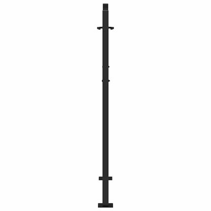 Gartentor Schwarz 105x130 cm Stahl Flammen-Design