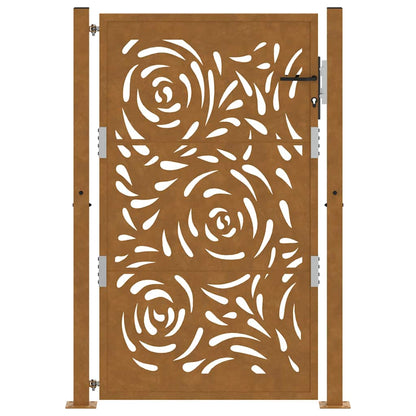 Gartentor 105x155 cm Wetterfester Stahl Flammen-Design