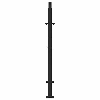 Gartentor Schwarz 105x106 cm Stahl Kreuz-Design