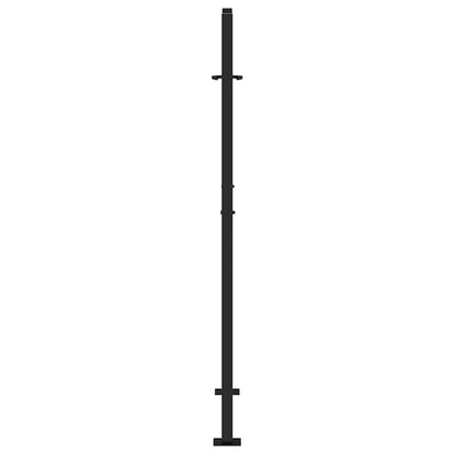 Gartentor Schwarz 105x155 cm Stahl Kreuz-Design
