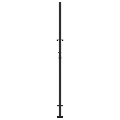 Gartentor Schwarz 105x180 cm Stahl Kreuz-Design