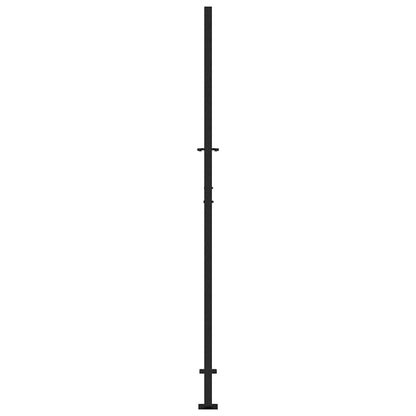 Gartentor Schwarz 105x205 cm Stahl Kreuz-Design