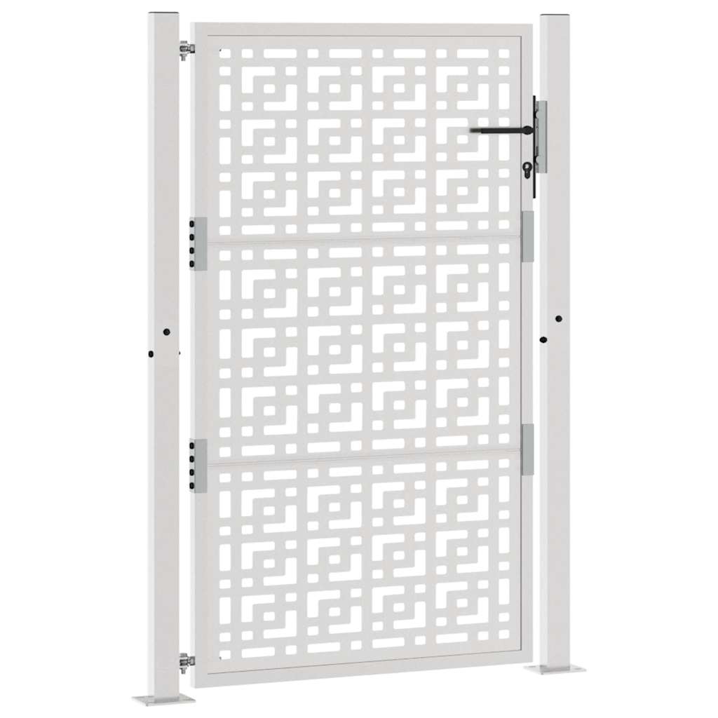 Gartentor 105x155 cm Wetterfester Stahl Kreuz-Design