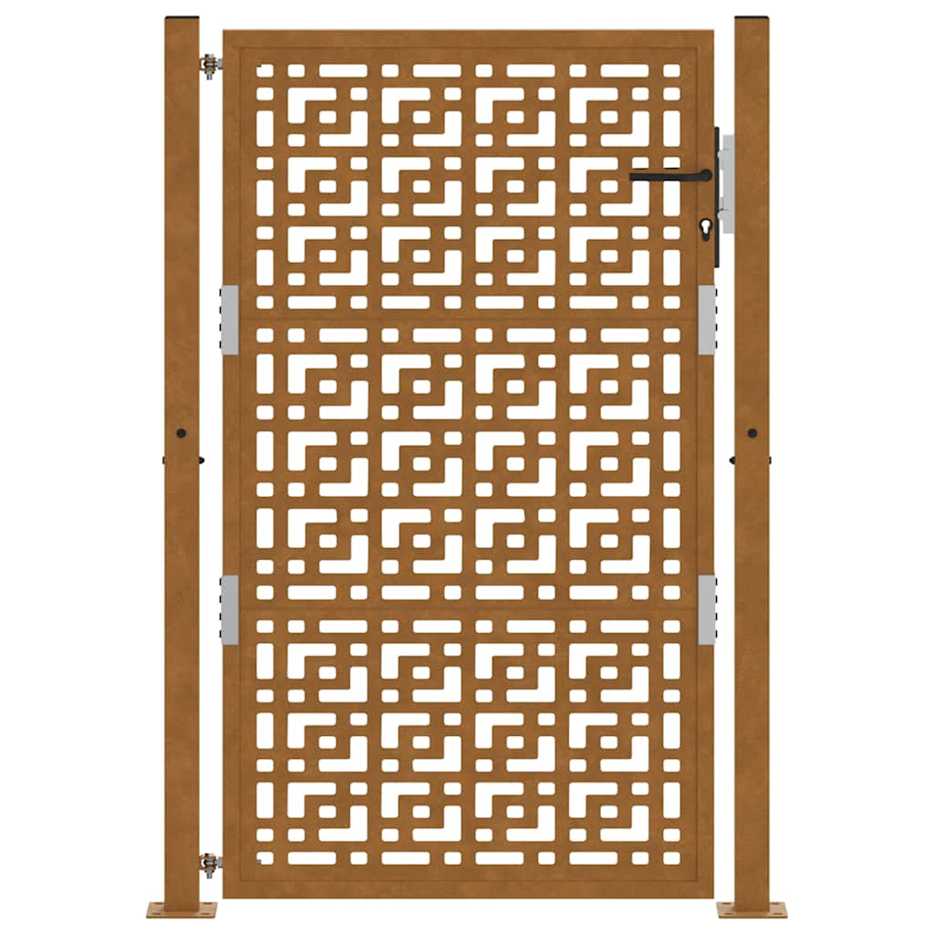 Gartentor 105x155 cm Wetterfester Stahl Kreuz-Design