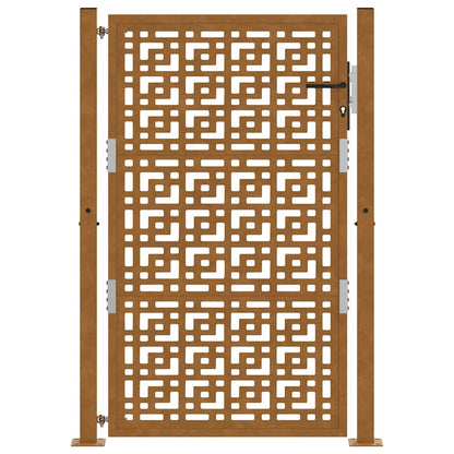 Gartentor 105x155 cm Wetterfester Stahl Kreuz-Design