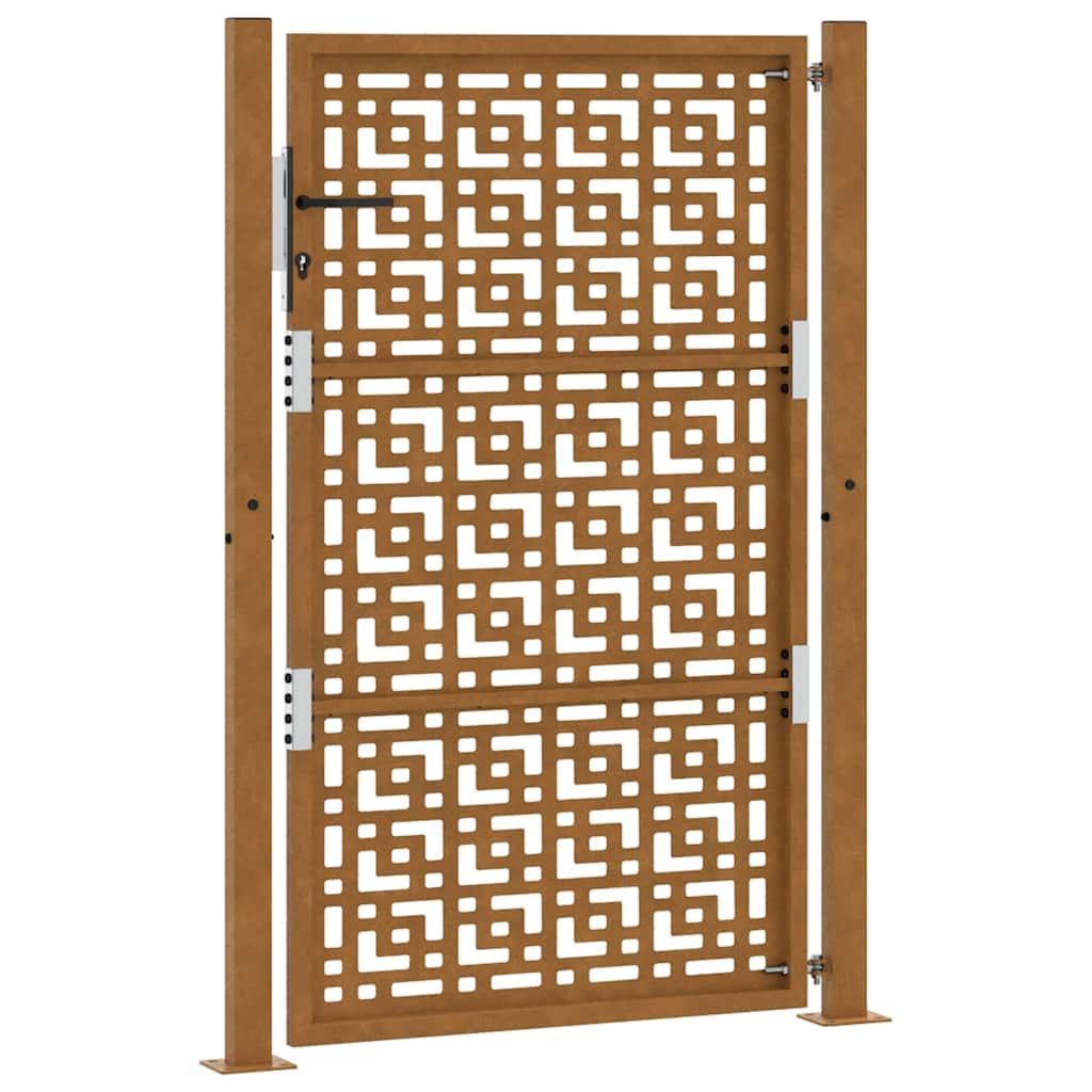 Gartentor 105x155 cm Wetterfester Stahl Kreuz-Design