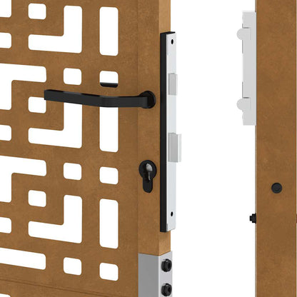 Gartentor 105x155 cm Wetterfester Stahl Kreuz-Design