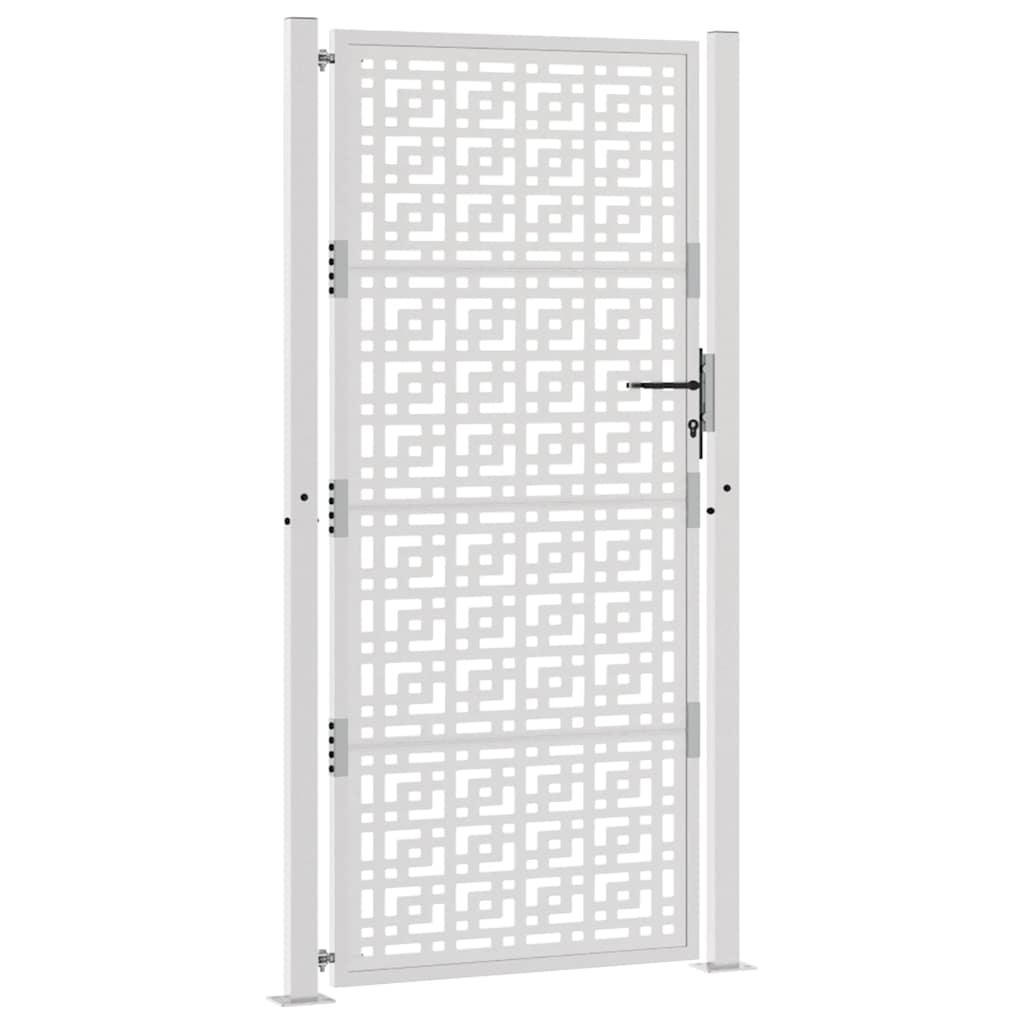 Gartentor 105x205 cm Wetterfester Stahl Kreuz-Design