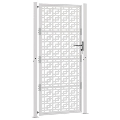 Gartentor 105x205 cm Wetterfester Stahl Kreuz-Design