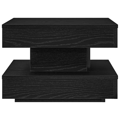 Couchtisch 360-Grad Drehbar Schwarz 50x50x34,5 cm