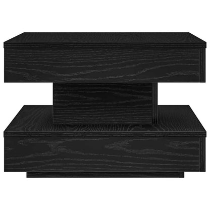 Couchtisch 360-Grad Drehbar Schwarz 50x50x34,5 cm