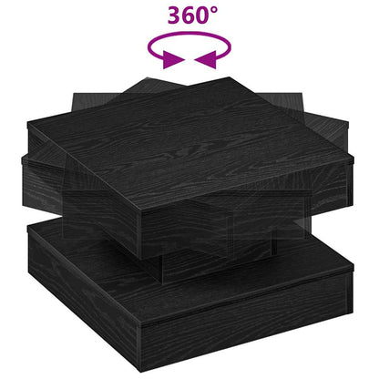 Couchtisch 360-Grad Drehbar Schwarz 50x50x34,5 cm