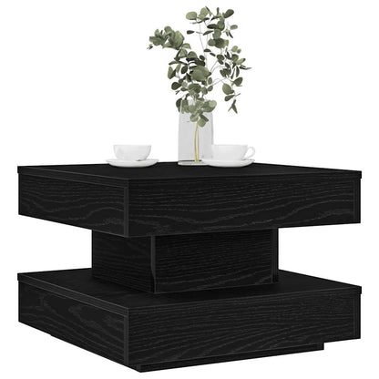 Couchtisch 360-Grad Drehbar Schwarz 50x50x34,5 cm