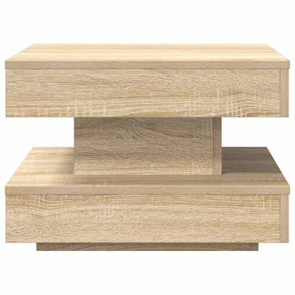 Couchtisch 360-Grad Drehbar Sonoma-Eiche 50x50x34,5 cm