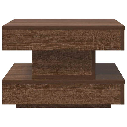 Couchtisch 360-Grad Drehbar Eichen-Optik 50x50x34,5 cm