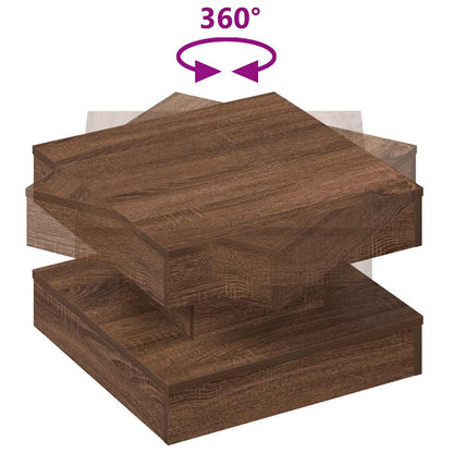 Couchtisch 360-Grad Drehbar Eichen-Optik 50x50x34,5 cm