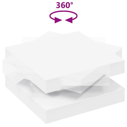 Couchtisch 360-Grad Drehbar Weiß 70x70x34,5 cm