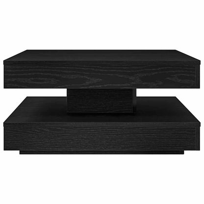 Couchtisch 360-Grad Drehbar Schwarz 70x70x34,5 cm