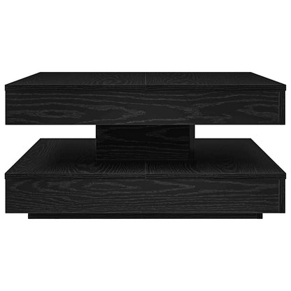 Couchtisch 360-Grad Drehbar Schwarz 70x70x34,5 cm