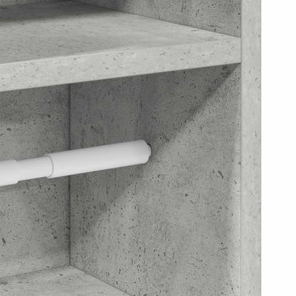 Badezimmerschrank mit Rollenhalter Betongrau 20,5x22x90 cm