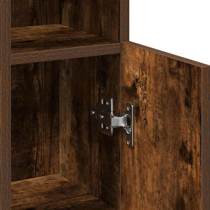 Badezimmerschrank mit Rollenhalter Räuchereiche 20,5x22x90 cm