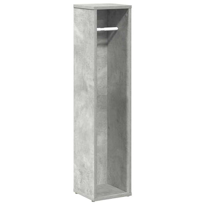 Badezimmerschrank mit Rollenhalter Betongrau 20,5x20x90 cm