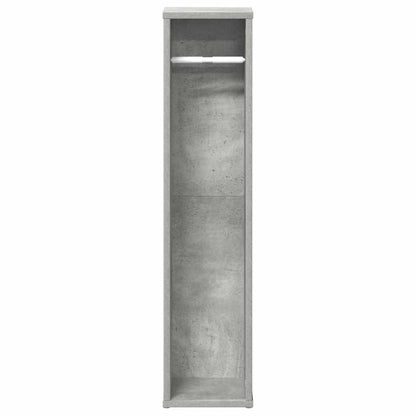 Badezimmerschrank mit Rollenhalter Betongrau 20,5x20x90 cm
